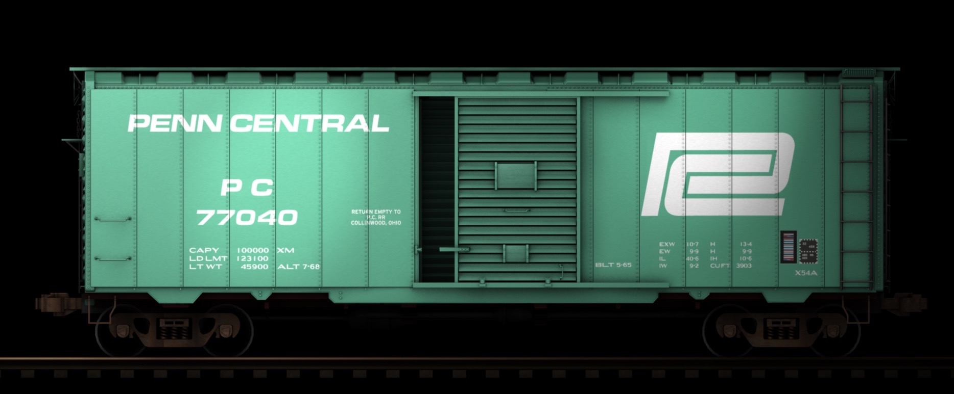 PC 40 foot boxcar